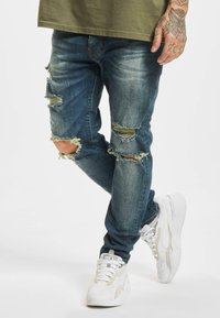 RAIK  SLIM FIT - Sirgete säärtega teksad - blue