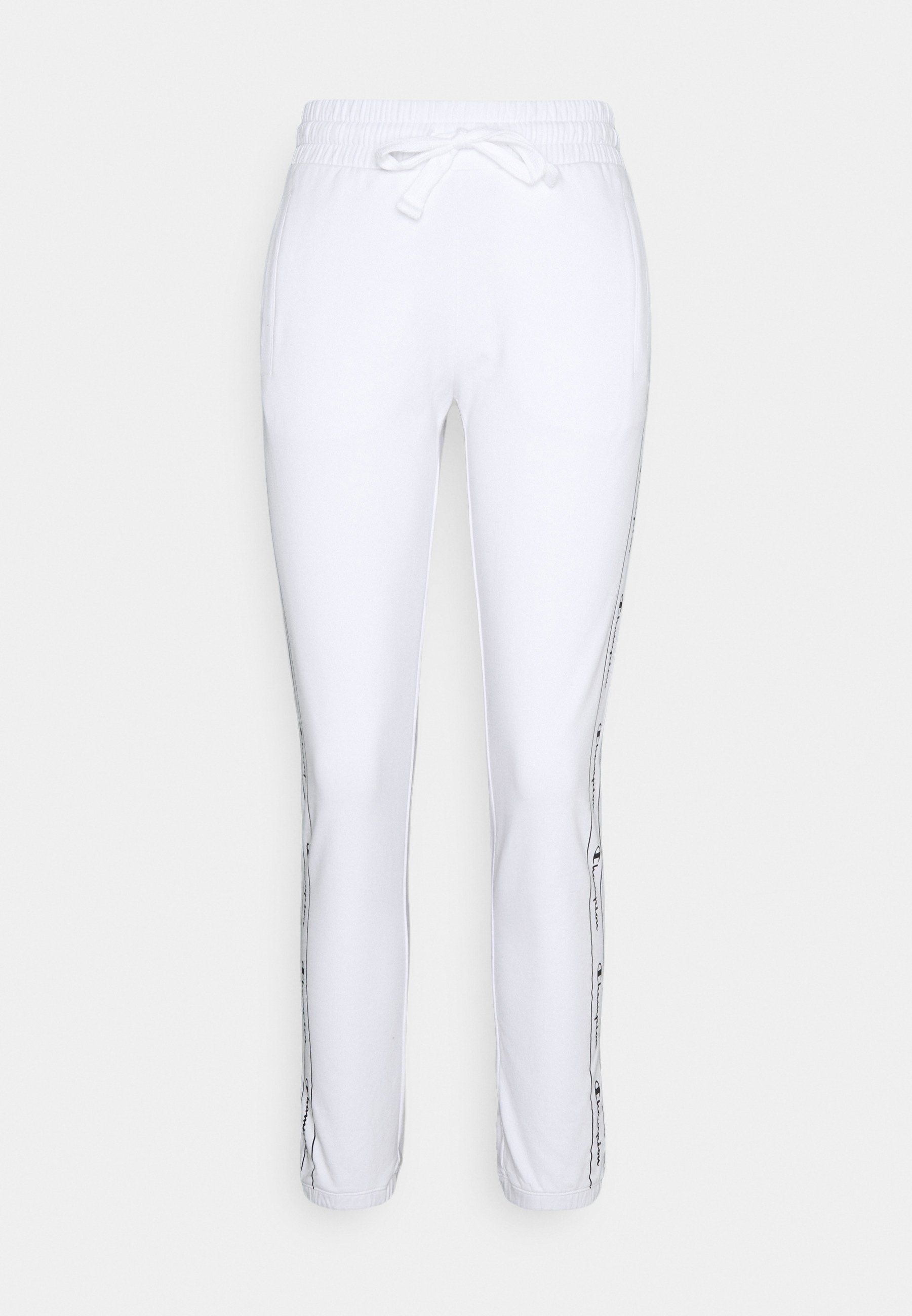 white elastic pants