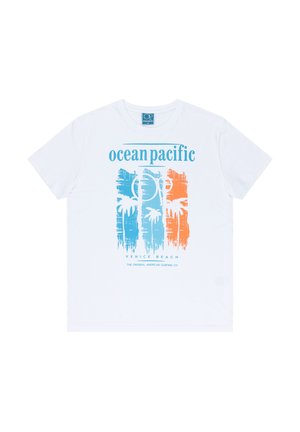 Ocean Pacific, OCEAN PACIFIC HERREN T-SHIRT NORMALE PASSFORM SIARGAO - Tričko s potlačou - white blue orange