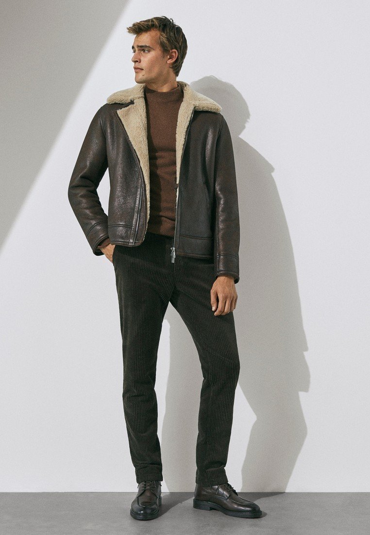 Massimo Dutti DOUBLEFACE Skinnjacka brown Zalando.se Massimo Dutti Skinnjacka brown Zalando.se