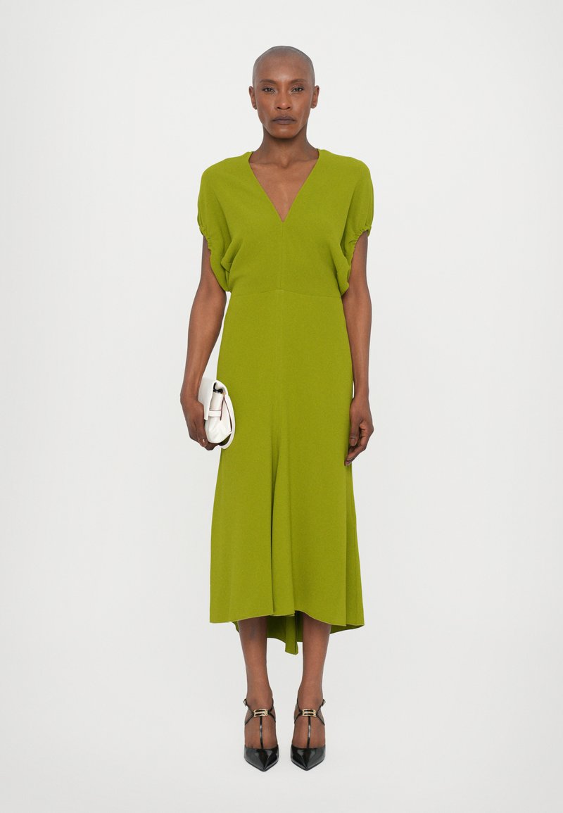 Victoria Beckham BLOUSON DETAIL MIDI DRESS - Jersey dress - green -  Zalando.ie