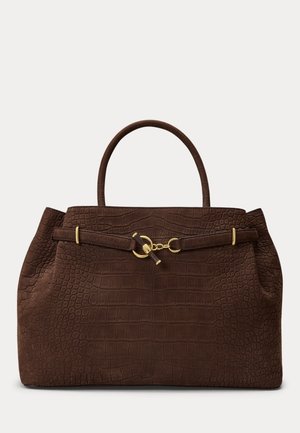 Lauren Ralph Lauren, EMBOSSED NUBUCK LARGE BLAIKE SATCHEL - Τσάντα χειρός - chestnut brown