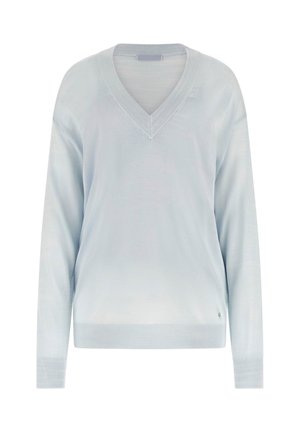 Guess, V-AUSSCHNITT PULLOVER - Svetrík - hellblau