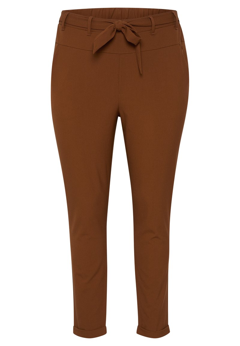 Kaffe Curve Broek donkerbruin mêleerd