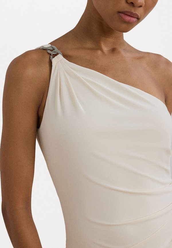 JERSEY ONE SHOULDER GOWN - Occasion wear - mascarpone cream3