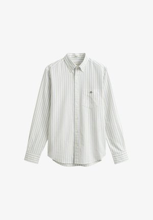 GANT, STRIPED CLASSIC OXFORD - Vapaa-ajan kauluspaita - white