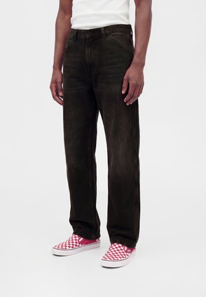 Carhartt WIP, SINGLE KNEE PANT - Дънки със свободна кройка - black tobacco