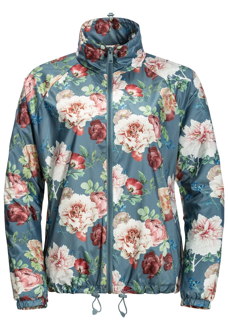 Damen Sportbekleidung | Jack Wolfskin Outdoorjacke teal grey all over/blaugrau - FY94151 Damen Sportbekleidung | Jack Wolfskin Outdoorjacke teal grey all over/blaugrau - FY94151