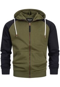 INPULKO - Felpa con zip - army
