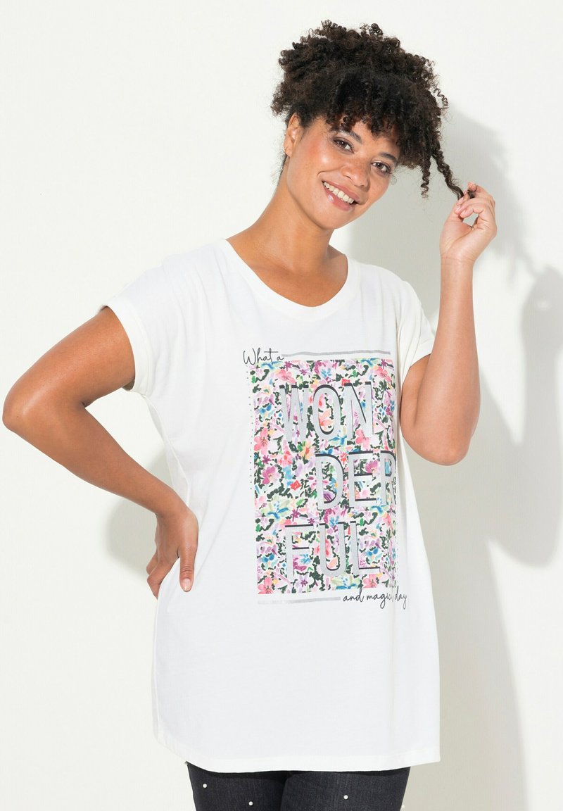 MIAMODA CREW NECK  - T-shirts print - snow white