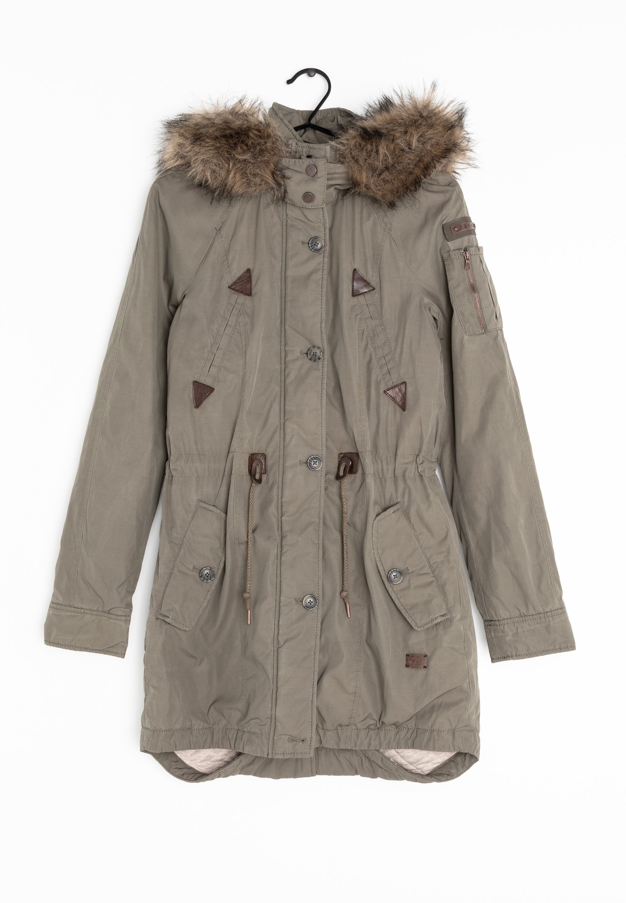 Esprit Parka green (Pre-owned) Zalando