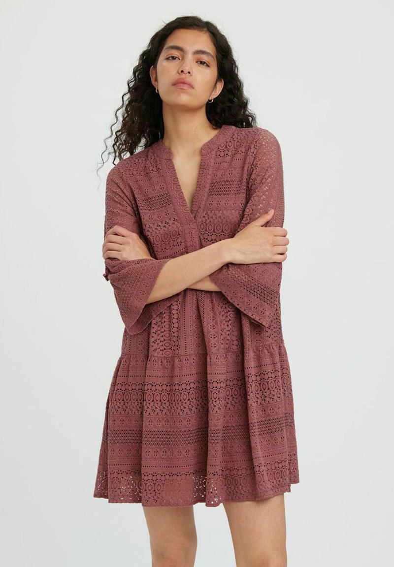 Vero Moda - VMHONEY V NECK TUNIC - Dienas kleita - rose brown, Palielināt