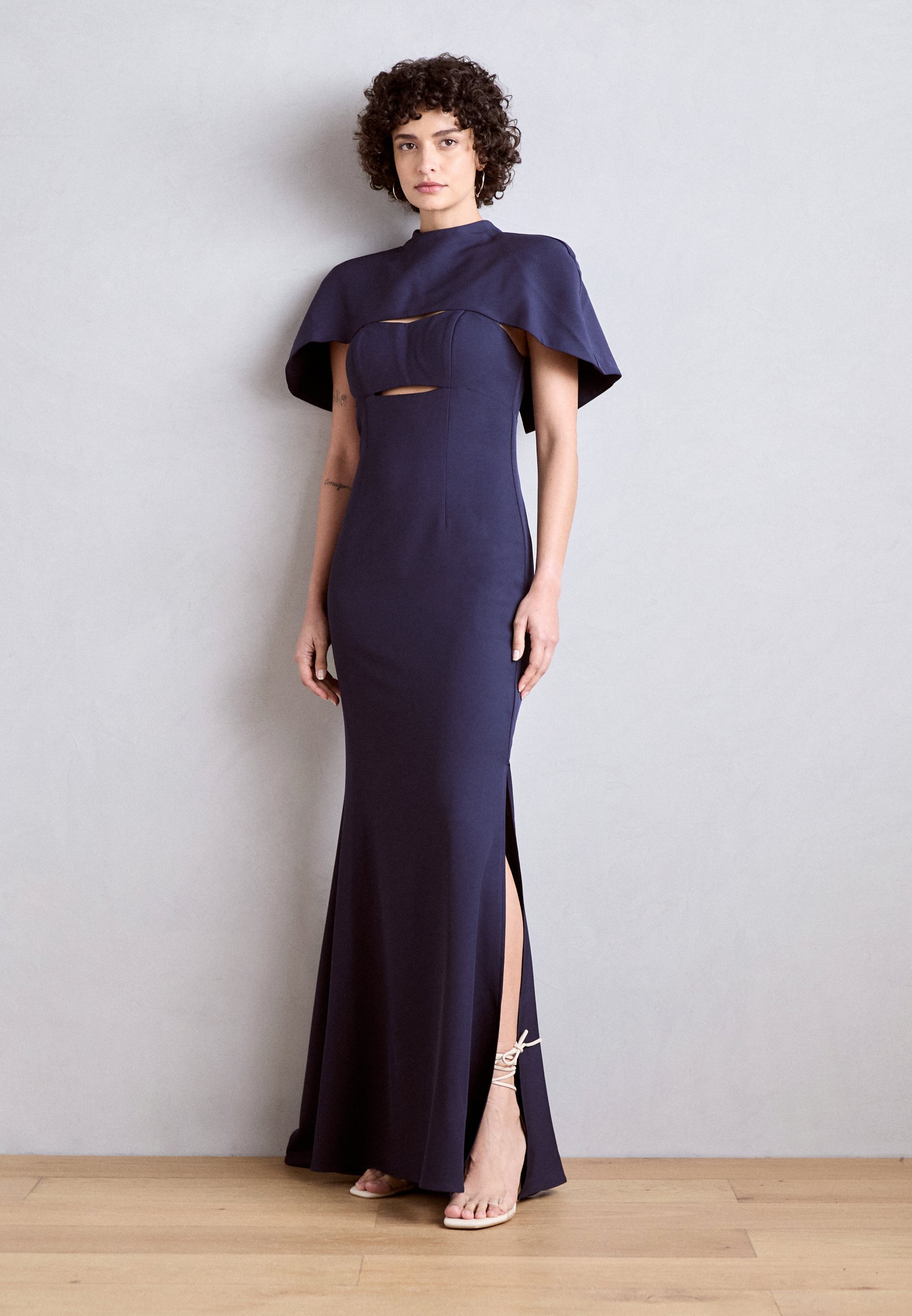 strapless dress bridesmaid Elegant Strapless Black Mermaid Long Bridesmaid Dress main image 1