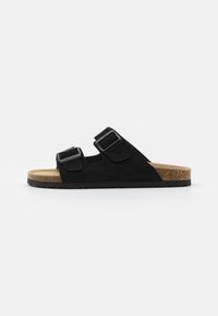 LEATHER UNISEX - Chinelos - black