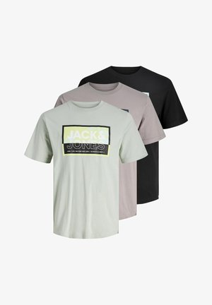 3ER-PACK LOGO RUNDHALSAUSSCHNITT - Nyomott mintás póló - gray flannel