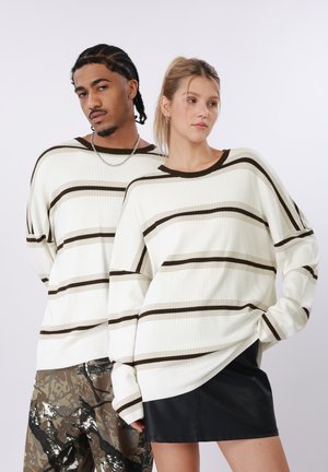 UNISEX - Svetrík - dark brown/white