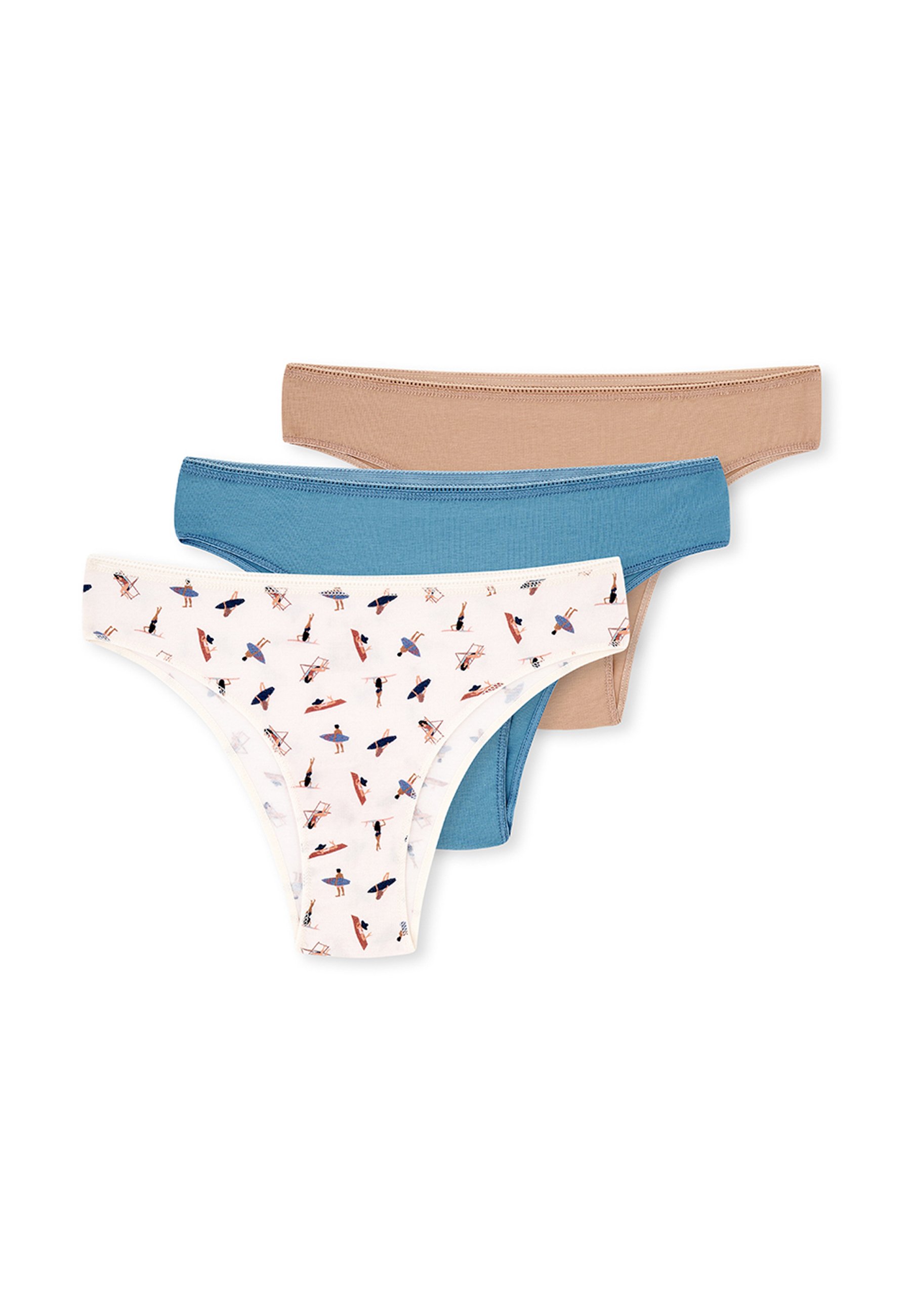 Dagi Damen Brazilian Briefs – Regular Waist, Weiches Strickgewebe, Geometrisches Muster – In Zartem Rosa, Größen XS-XL