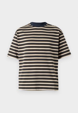 Selected, RELAX STRIPEN - T-shirt print - sky captain/oatmeal/fir green