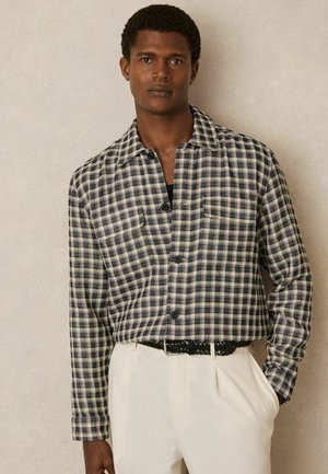 REGULAR FIT - RIBONA CHECK TWIN-POCKET - Kevyt takki - navy white