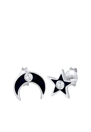 Star Half Moon - Uhani - silberfarben