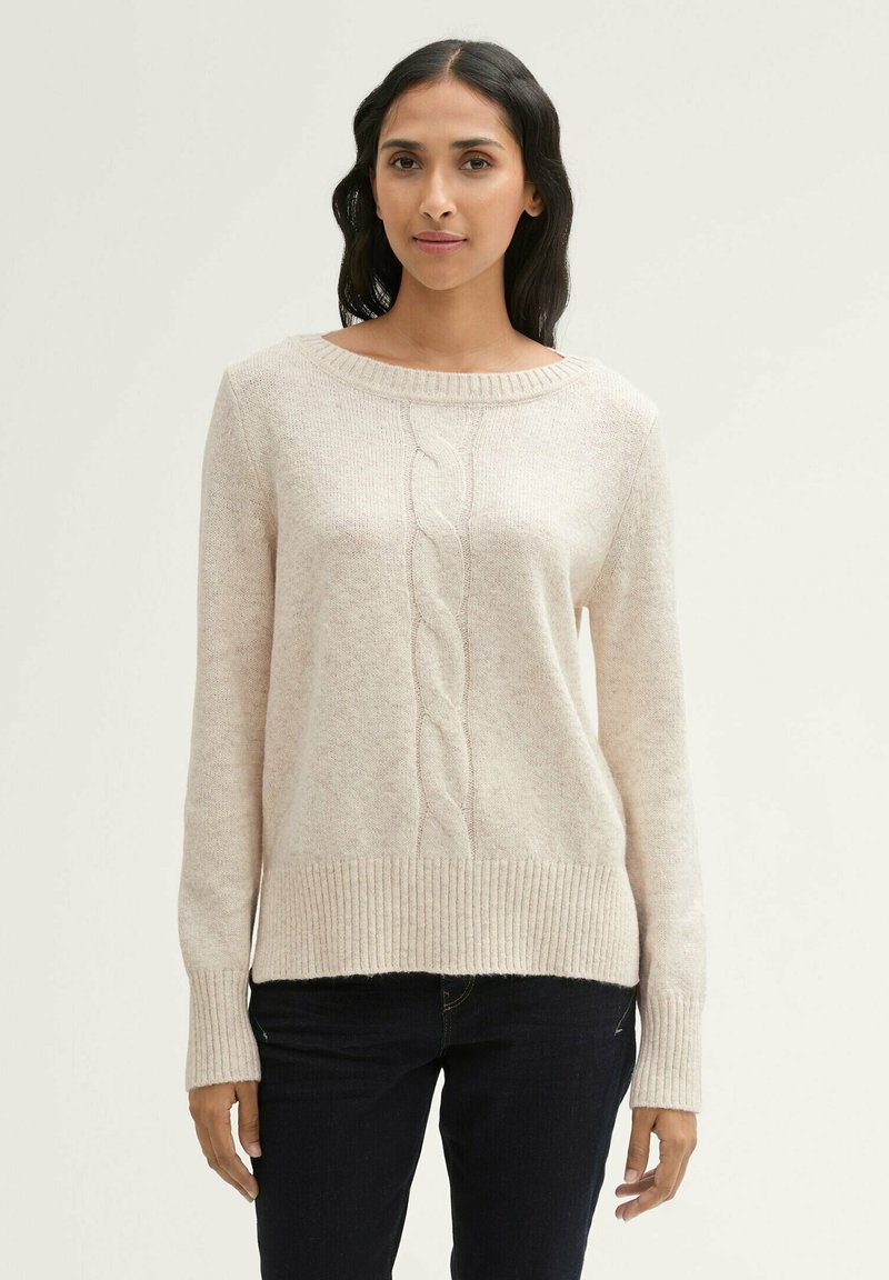TOM TAILOR Strickpullover - doeskin melange