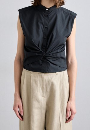Button-down blouse - black