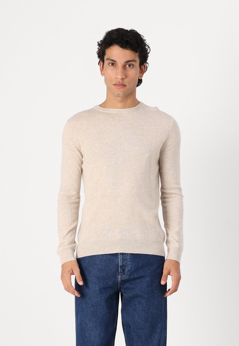 pure cashmere MEN CREW NECK SWEATER - Pulover - beige