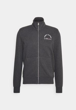 Sweat zippé - mottled dark grey