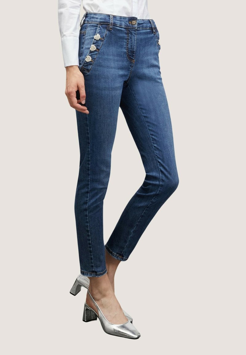Motivi CON MOTIVO BOTTONI - Vaqueros slim fit - blu