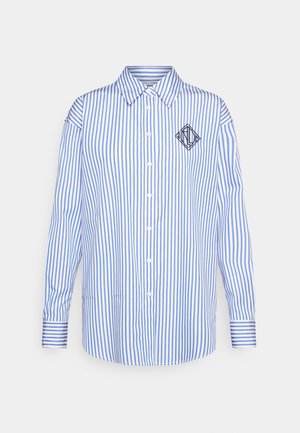 STRIPED LOGO COTTON BROADCLOTH SHIRT - Chemisier - blue/white