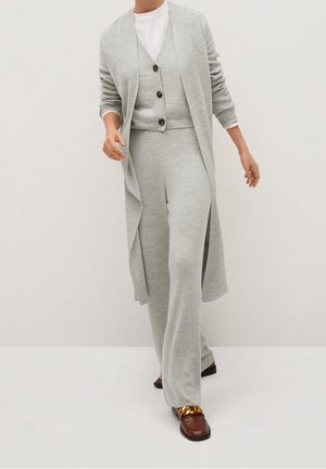 Cardigan - mottled light grey