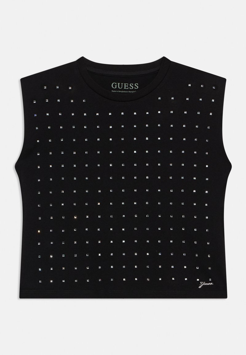 Guess JUNIOR OVERSIZE BOXY - Top - jet black/black - Zalando.co.uk