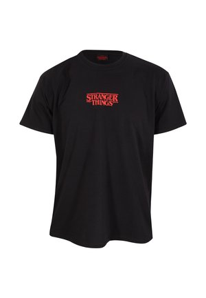 STRANGER THINGS DEMOGORGON UPSIDE DOWN - T-shirt imprimé - black