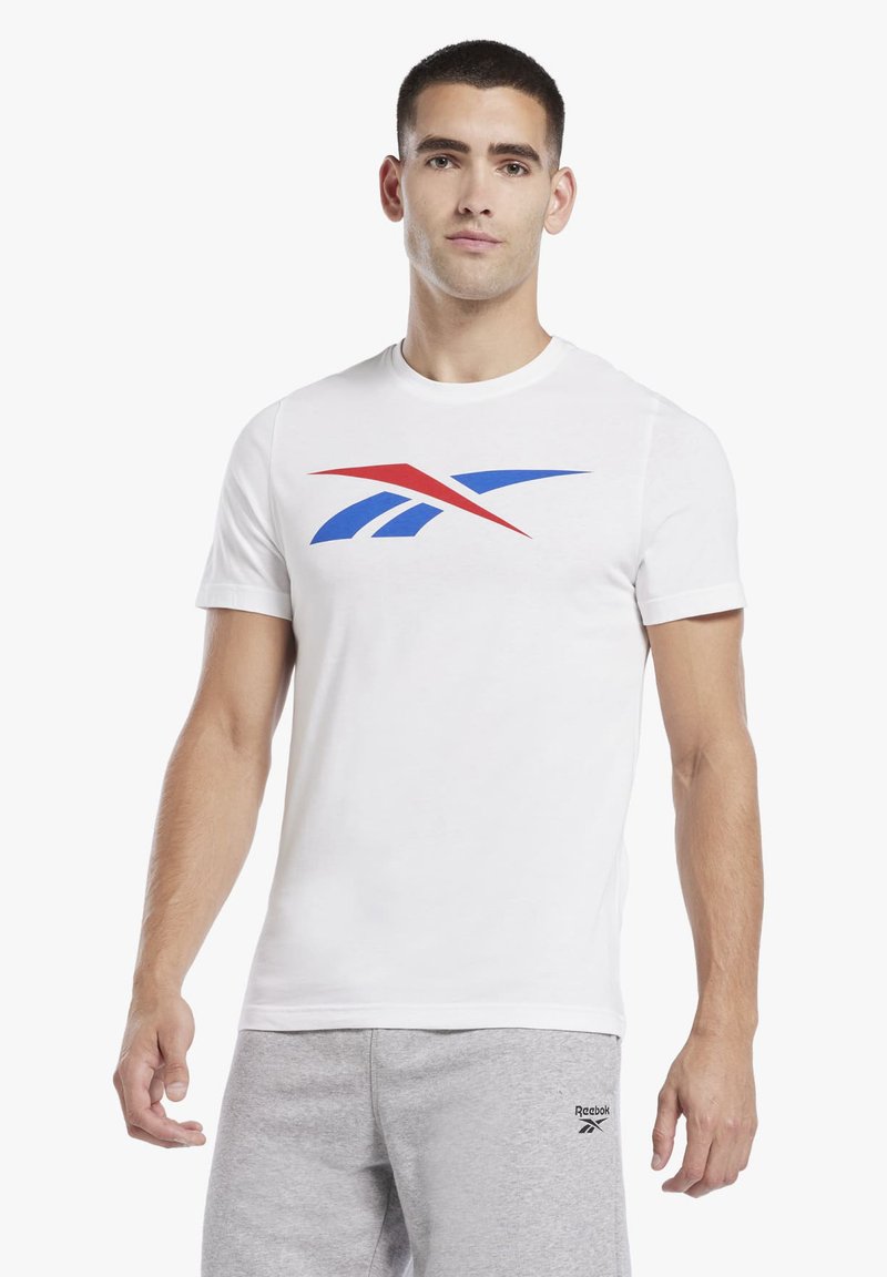 Reebok GS VECTOR - Print T-shirt - white/vector red/vector blue/white ...
