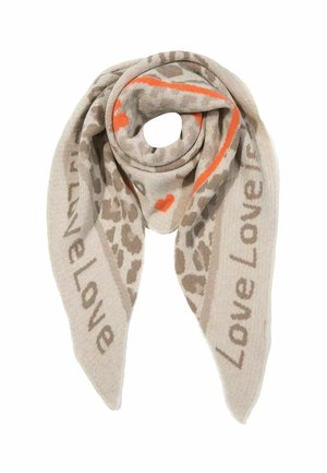 Faera LEOPARDENMUSTER DREIECK ANIMAL LOVE MIT COZY OBERFLÄCHE - Scarf - sand