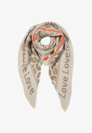 Faera LEOPARDENMUSTER DREIECK ANIMAL LOVE MIT COZY OBERFLÄCHE - Scarf - sand