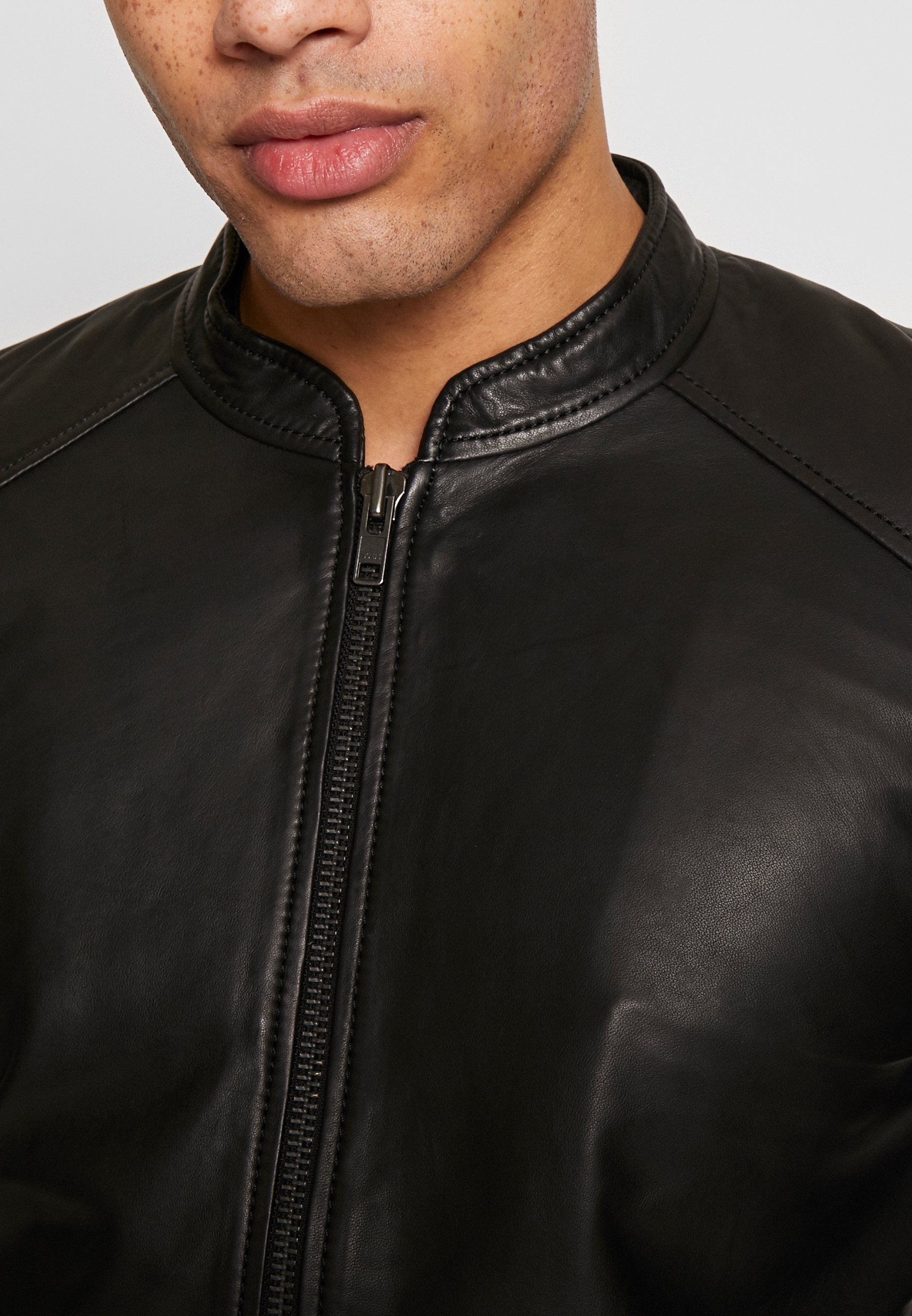 Samsøe Samsøe STARSHIP JACKET Skinnjakke blacksvart Samsøe Samsøe STARSHIP JACKET Skinnjakke blacksvart