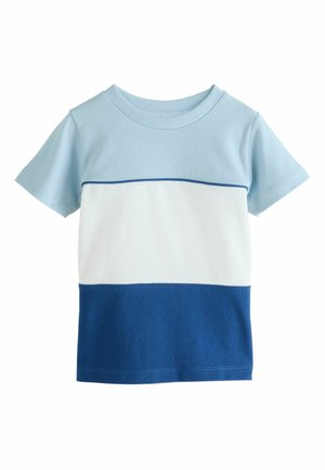 SHORT SLEEVE COLOURBLOCK REGULAR FIT - T-shirts print - blue white navy