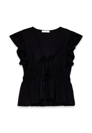 NA-KD, SHOULDER FLOUNCE - Pusero - black
