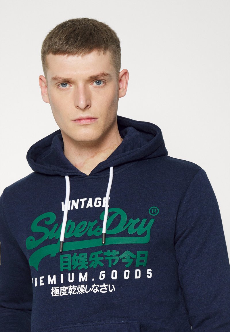 Superdry HOOD - Sweatshirt - midnight blue grit/dark blue - Zalando.ie