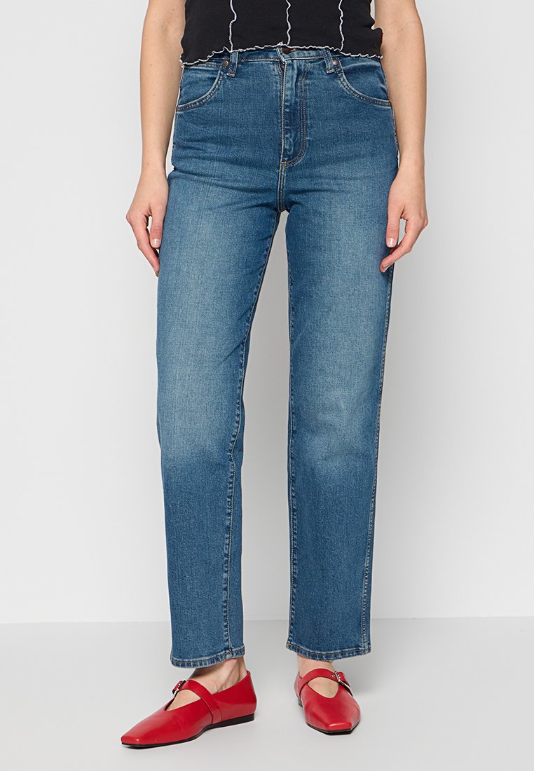 Wrangler Straight leg jeans donkerblauw