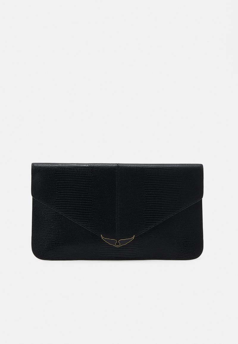 Zadig & Voltaire BORDERLINE POUCH EMBOSSED IGUA - Geantă plic - black
