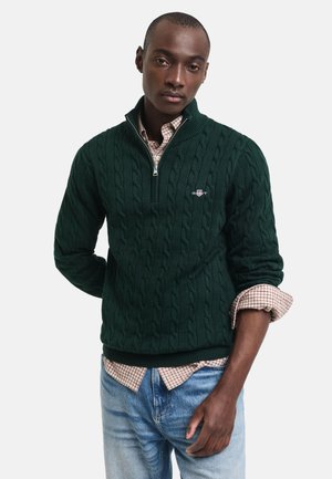 GANT, Jumper - tartan green