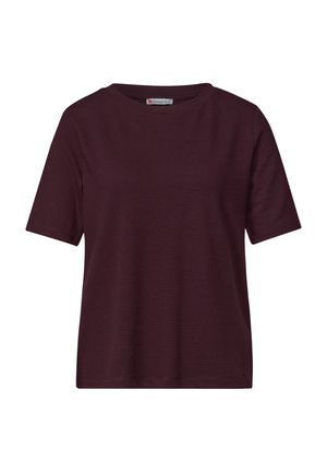 Street One, T-SHIRT MIT RUNDHALS UND STRUKTUR - T-shirt basique - rustic rouge