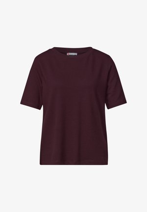 Street One, T-SHIRT MIT RUNDHALS UND STRUKTUR - T-shirt basic - rustic rouge
