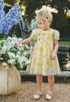 Next, REGULAR FIT - FLOWER CORSAGE - Cocktailkjole / festkjole - yellow floral print