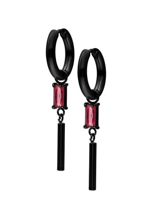 Earrings - metallfarbe schwarz kristallfarbe siam