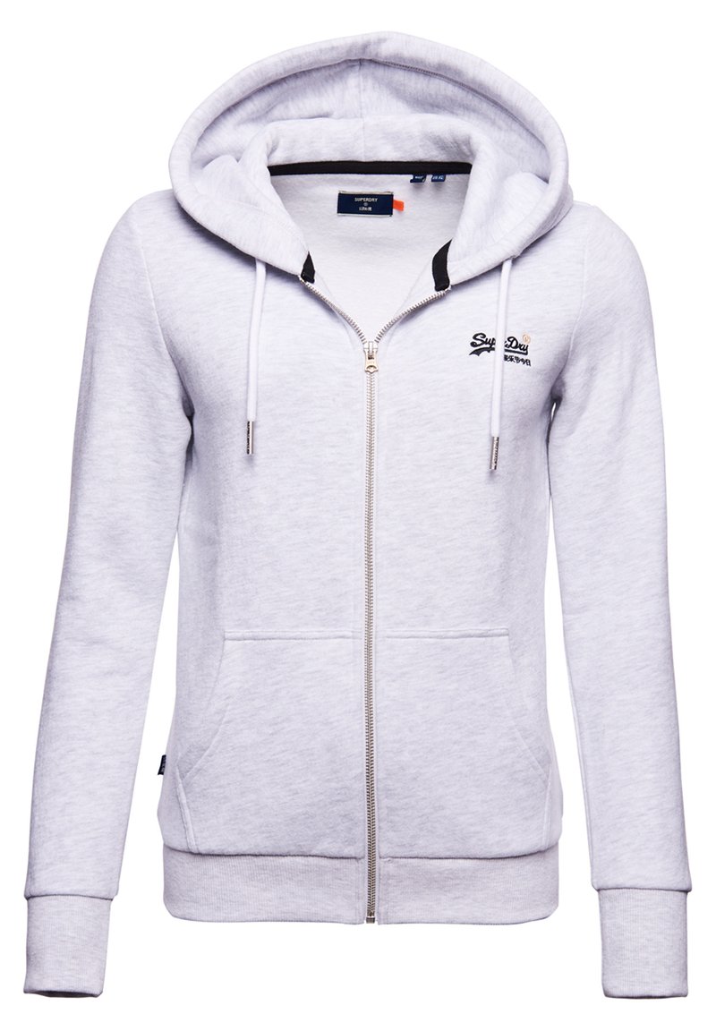 Superdry ORANGE LABEL ZIP HOODIE - Sweat zippé - ice marl/gris clair -  ZALANDO.FR