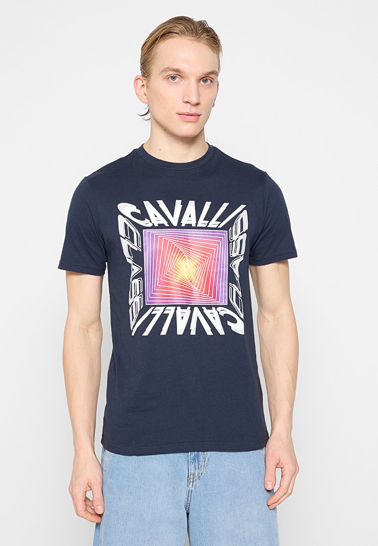 Cavalli Class T-shirt print donkerblauw