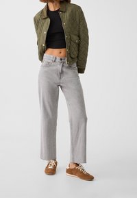 Stradivarius Vaqueros rectos - grey denim